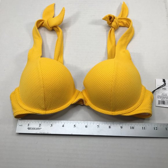 Shade And Shore Women's Size 34C Light Lift Textured Underwire Bikini Swim Top - Picture 10 of 12